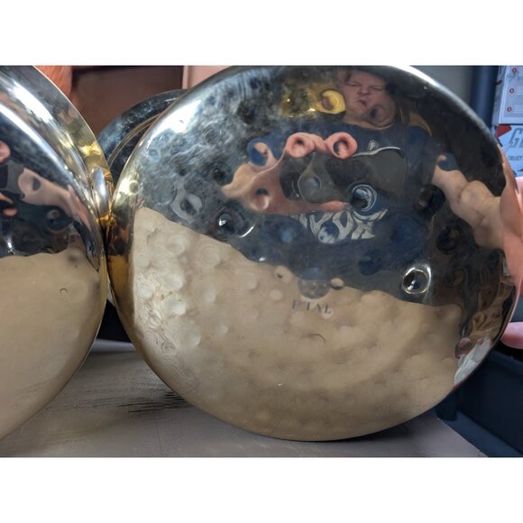 P-TAL Brass Patila Set Of 3 (1L, 3L ,5L) W/ Lids & Tin Coated Pure Brass - Picture 10 of 16